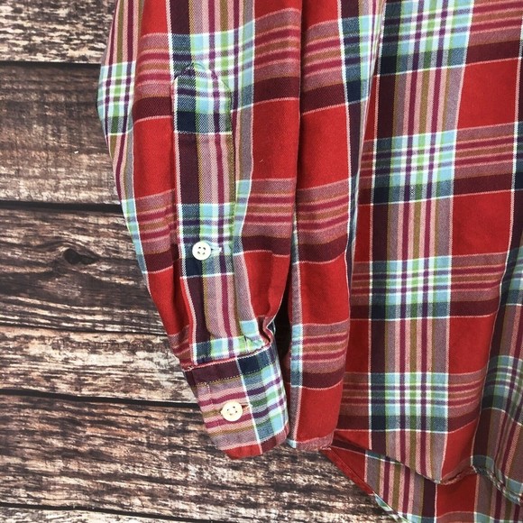 Ralph Lauren Men Blake Red Multicolor Plaid Button Shirt Pony Long Sleeve Large - Picture 3 of 9